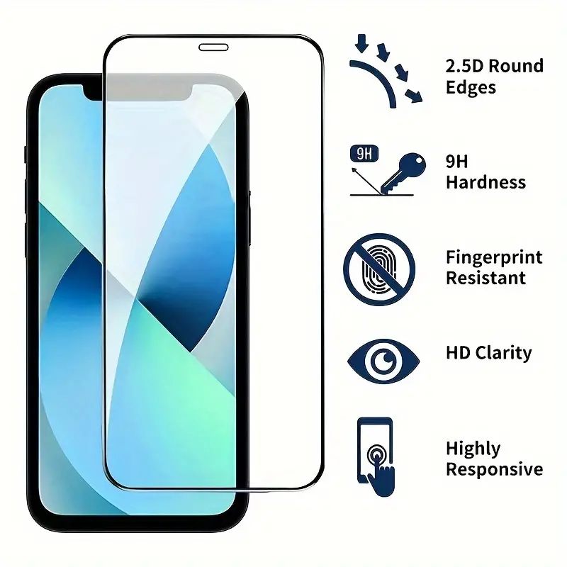 2 adet iPhone 11 15 16 Pro Max 12 13 14 Pro için Temperli Cam Ekran Koruyucu iPhone 7 8 Plus XR XS Max SE için