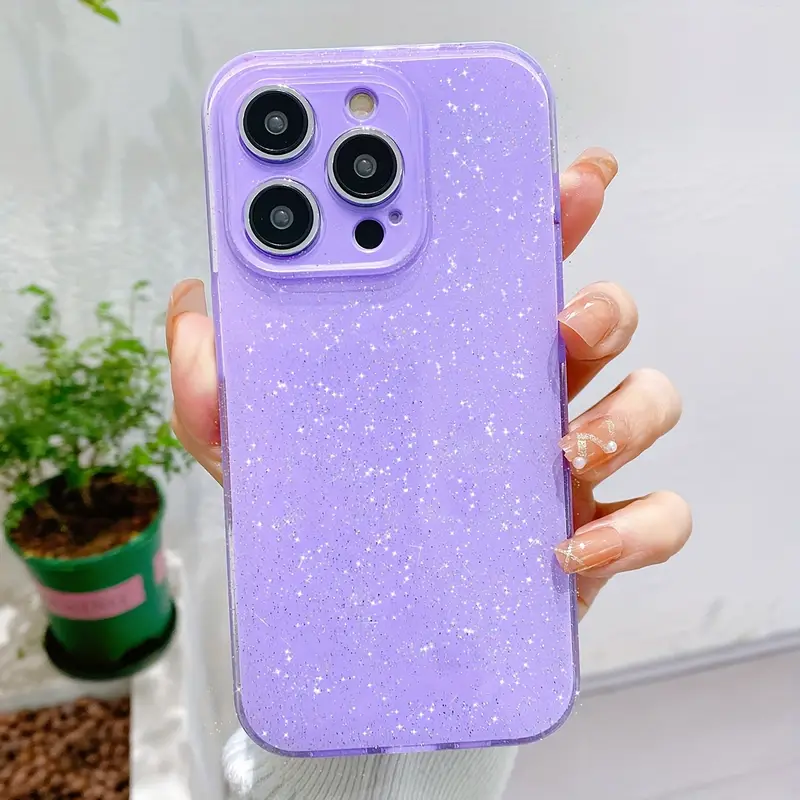 Yüksek kaliteli jel glitter telefon kılıfı şok geçirmez, ter geçirmez, parmak izi geçirmez, aşınmaya dayanıklı ve çok renkli