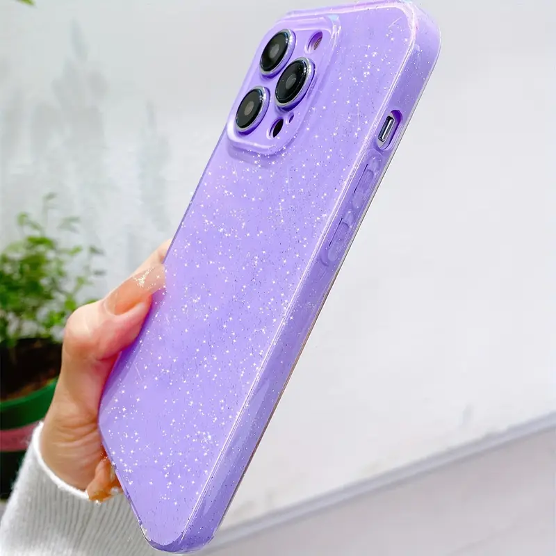 Yüksek kaliteli jel glitter telefon kılıfı şok geçirmez, ter geçirmez, parmak izi geçirmez, aşınmaya dayanıklı ve çok renkli