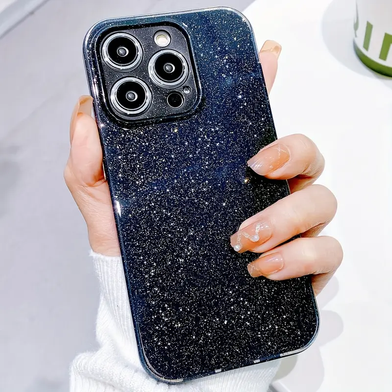 Yüksek kaliteli jel glitter telefon kılıfı şok geçirmez, ter geçirmez, parmak izi geçirmez, aşınmaya dayanıklı ve çok renkli