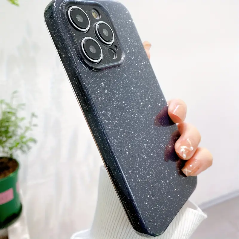 Yüksek kaliteli jel glitter telefon kılıfı şok geçirmez, ter geçirmez, parmak izi geçirmez, aşınmaya dayanıklı ve çok renkli