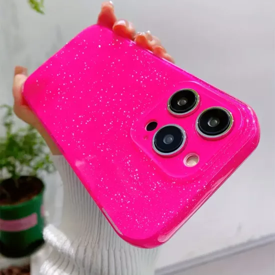 Yüksek kaliteli jel glitter telefon kılıfı şok geçirmez, ter geçirmez, parmak izi geçirmez, aşınmaya dayanıklı ve çok renkli