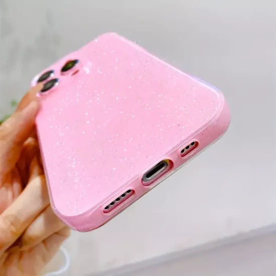 Yüksek kaliteli jel glitter telefon kılıfı şok geçirmez, ter geçirmez, parmak izi geçirmez, aşınmaya dayanıklı ve çok renkli